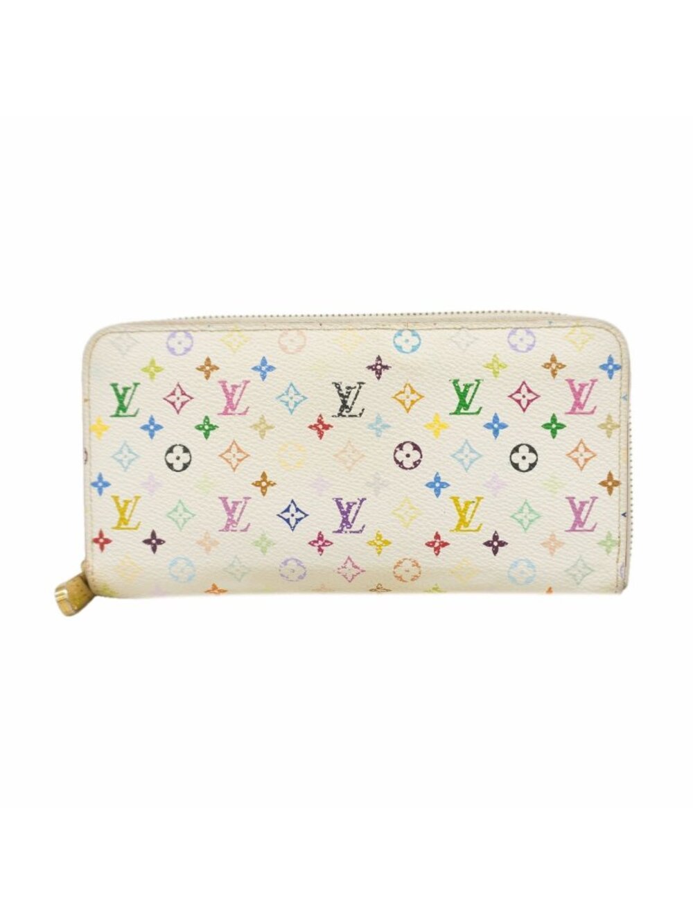 Louis Vuitton Wallet Monogram Multicolor Zippy Blanc Rich